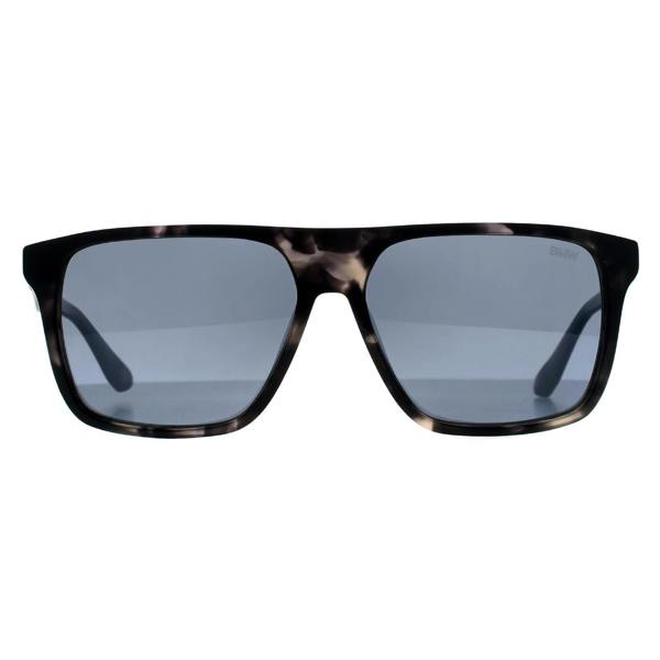 BMW Sunglasses BW0040-H 56C Black Tortoise Smoke Grey Mirror