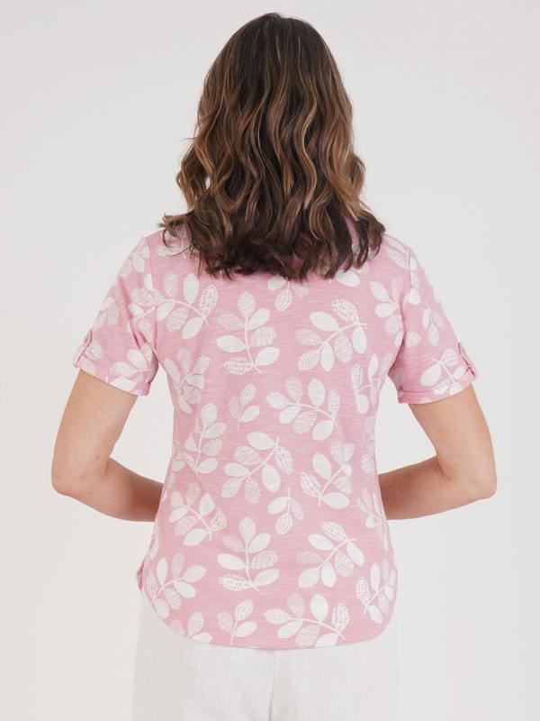 TIGI Pomegranate Mod Leaf Notch Neck Top