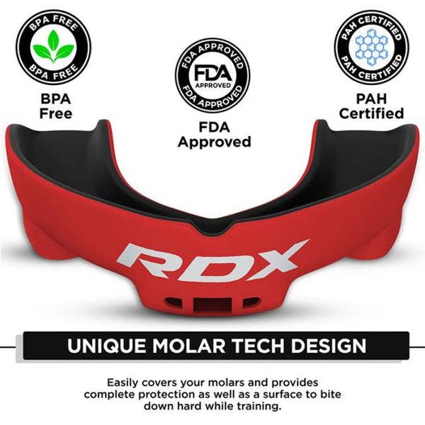 RDX Sports MOUTH GUARD JUNIOR RED/BLACK