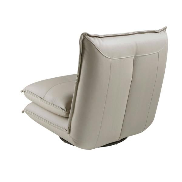 Angel Cerdá Taupe grey leather swivel armchair 5244