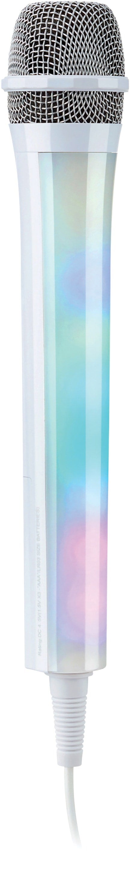 Mr Entertainer Dynamic Vocal Microphone with LED Lights White