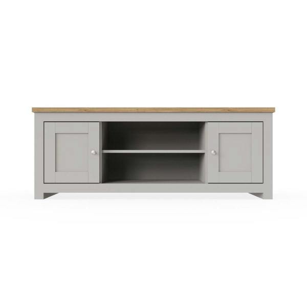 Timber Art Design Lisbon TV Unit Stand Media Cabinet 2 Doors + Shelf