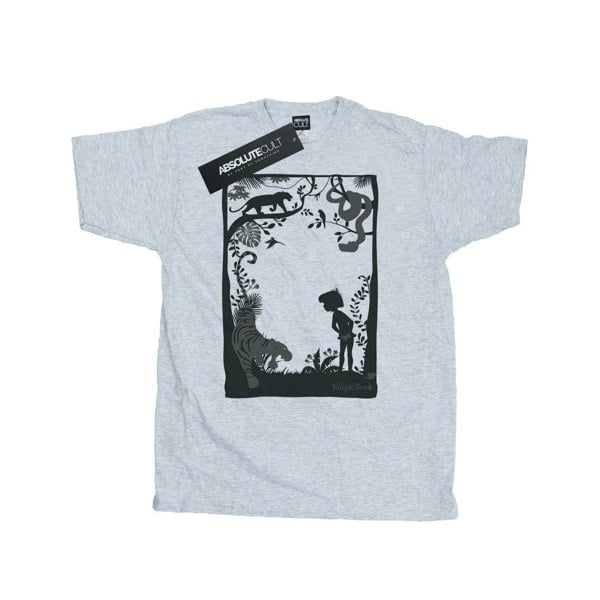 Disney Mens The Jungle Book Silhouette Poster T-Shirt - Sports Grey