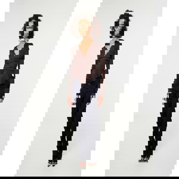 Pink Vanilla Stretch V Neck Hanky Hem Top