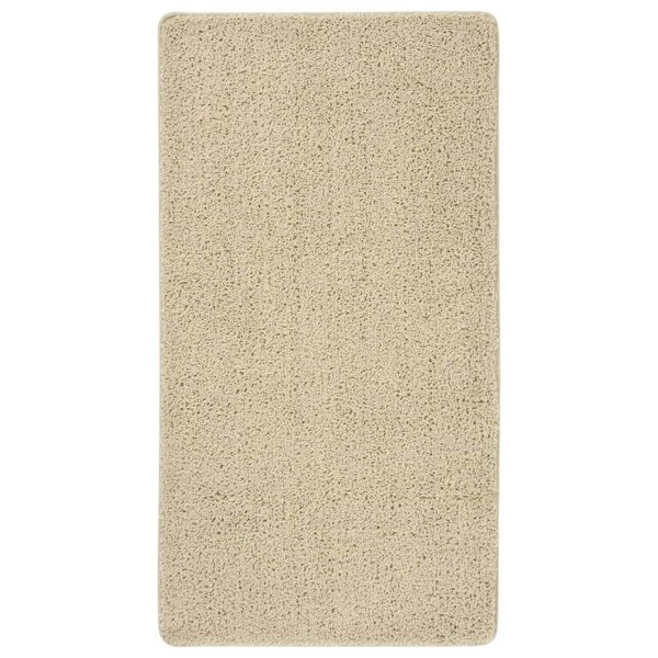 Berkfield Shaggy Rug Cream 80x150 cm Anti Slip