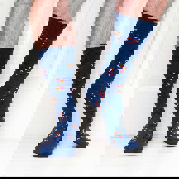 Jemsox Fox & Flowers – 5 Pack Multi-Design Men’s Soft Cotton Socks