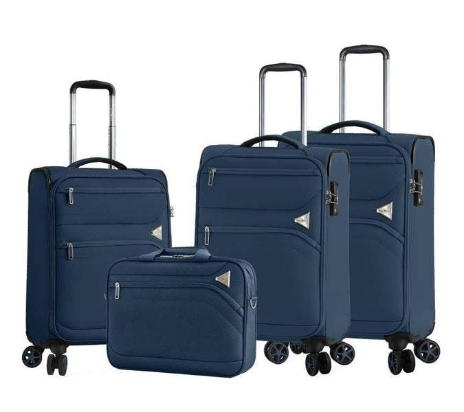 Snowball Lightweight Soft  Dual 4 Wheel Luggage Suitcases