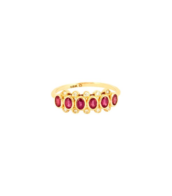 Hafeez Jewellery Malika Ruby and Diamond Ring