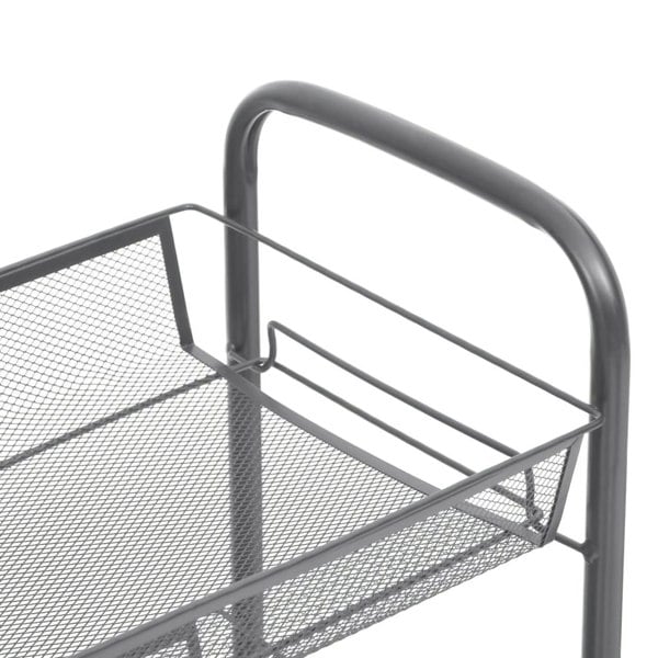 Berkfield 4-Tier Kitchen Trolley Grey 46x26x85 cm Iron