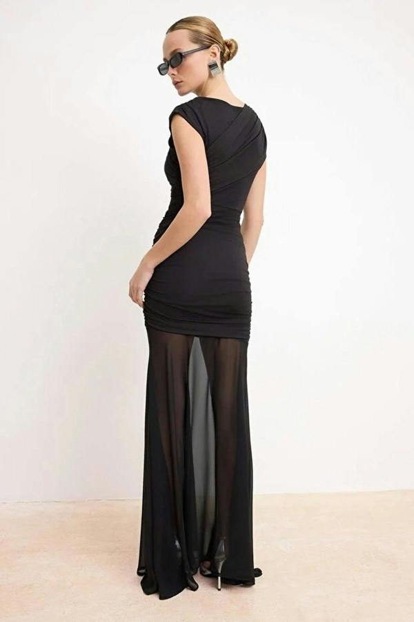 High Neck Sleeveless Bodycon Maxi Dress