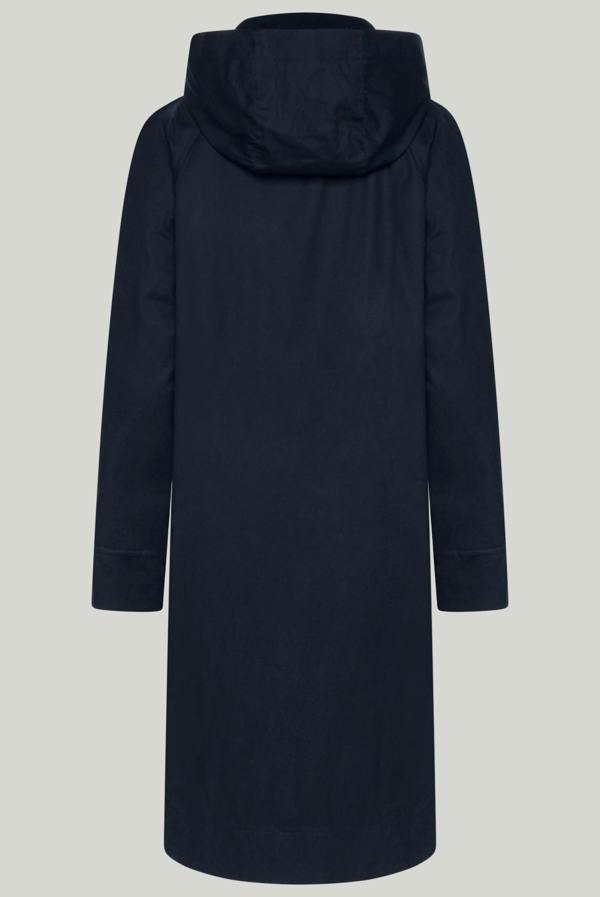 Elle Waxed Cotton Long Coat