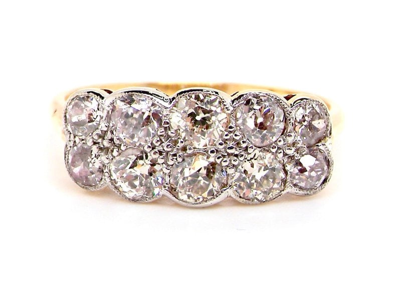 Vintage Tom An Edwardian diamond 2 row eternity ring