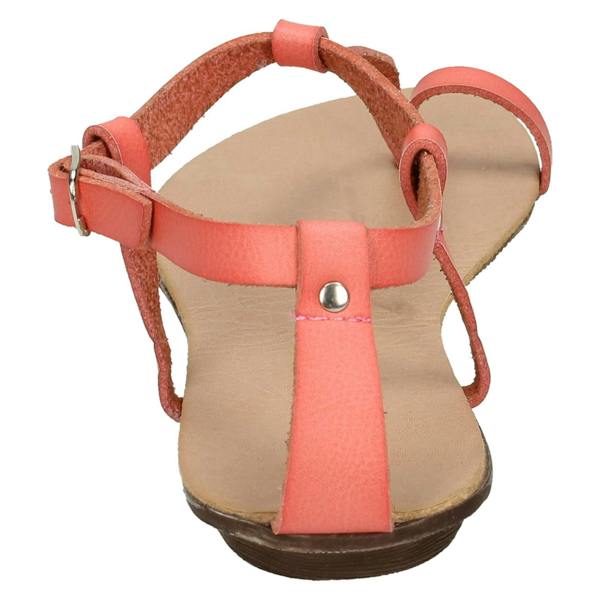 Spot On Ladies Spot On Flat Toeloop Sandal Ankle Strap