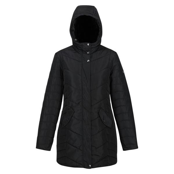 Regatta Womens/Ladies Panthea Insulated Padded Hooded Jacket - Black - 