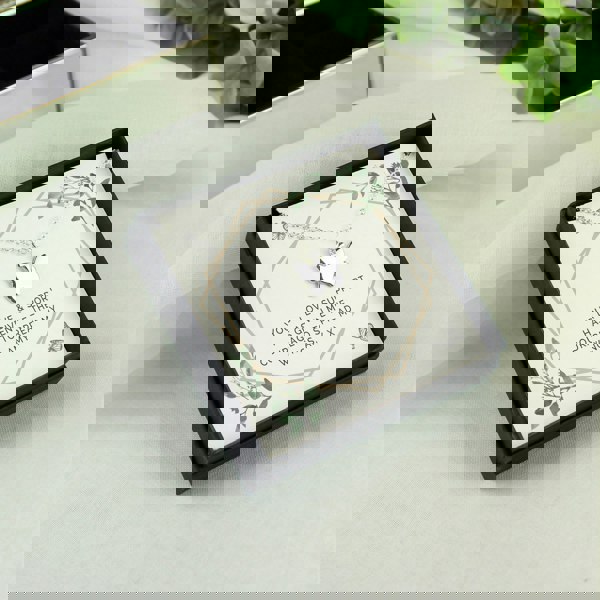 Personalised Memento Company Personalised Botanical Sentiment Butterfly Necklace and Box