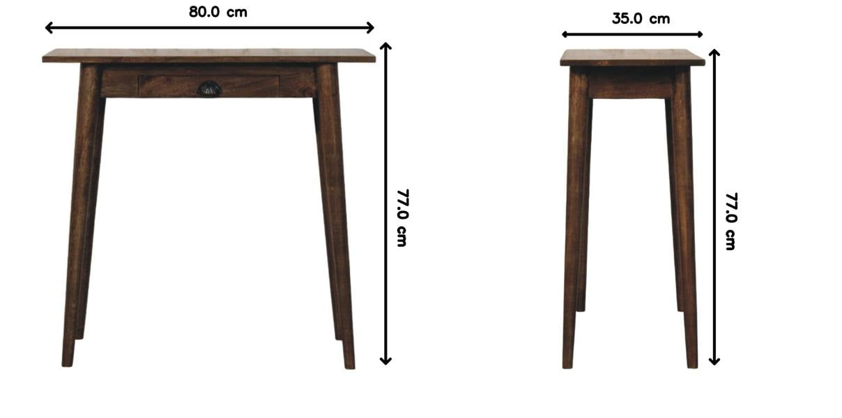 Artisan Furniture Solid Wood Nordic Writing Desk in Classic Grey