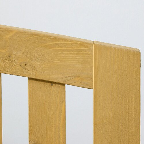 Wyld Haus Tola 143cm Natural Wood 2 Seater Garden Bench With Armrests Slatted Frame