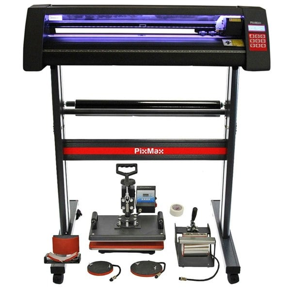 PixMax Vinyl Cutter LED, 5 in 1 Heat Press & Signcut Pro
