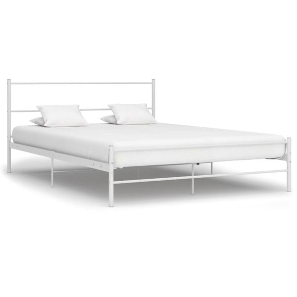 Berkfield Bed Frame White Metal 120x200 cm