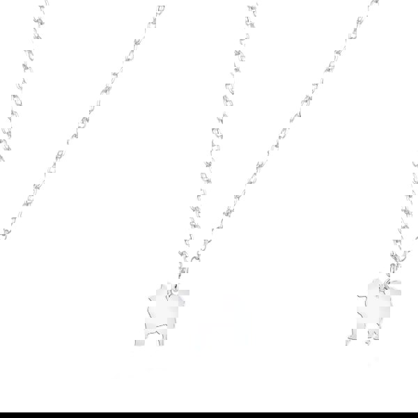 Finnish Lapphund Silhouette Silver Necklace - Personalised - MYLEE London