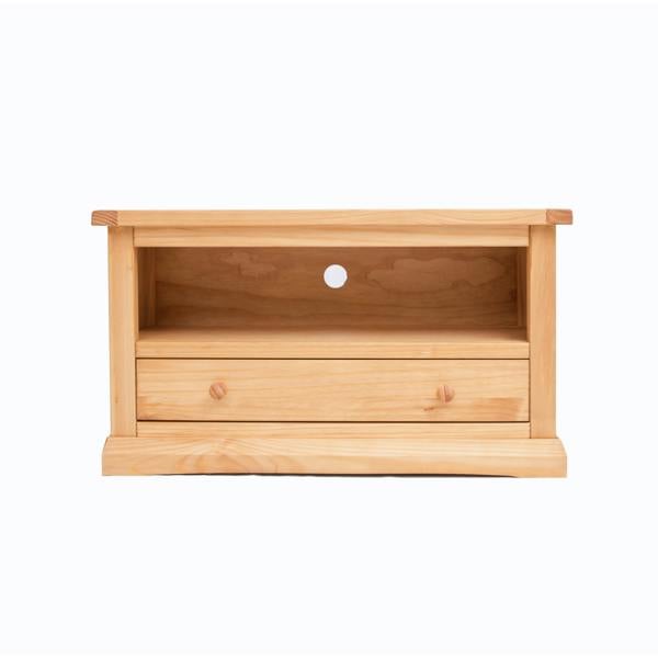 Lucca Waxed 1 Drawer TV Cabinet Wood Knob