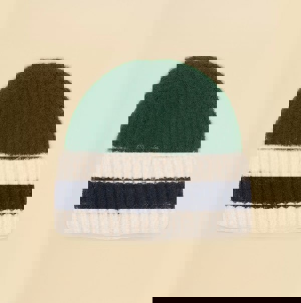 Joules POPLEY STRIPE Womens Beanie Green/Blue