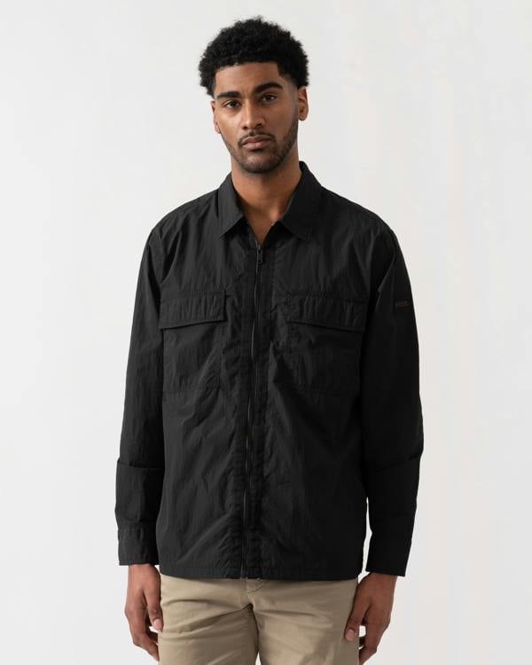 BOSS Orange Lotape Mens Long Sleeve Shirt - Black 001