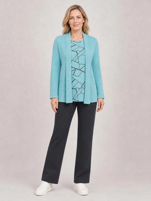 TIGI Geometric Print 2 In 1 Top