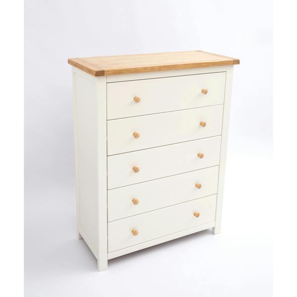 Cabinet Bits Maggiori 5 Drawer Chest of Drawers Wood Knob