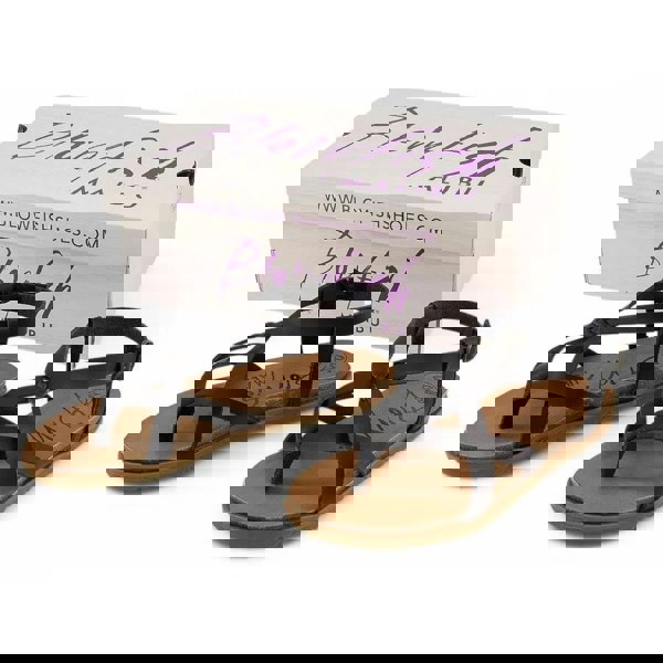 Blowfish Malibu Macarah B - Women's Black Strappy Buckle Sandals