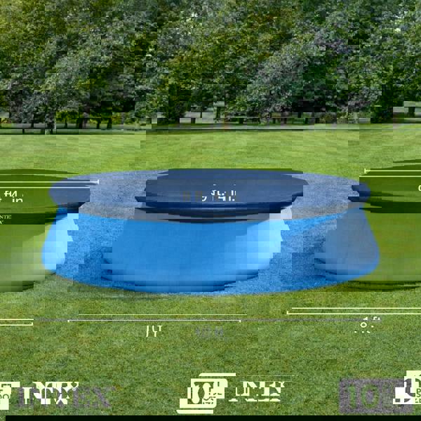 smartbies Intex 10 x 30 Easy Set Pool, Above-Ground Swimming Pool for Gardens