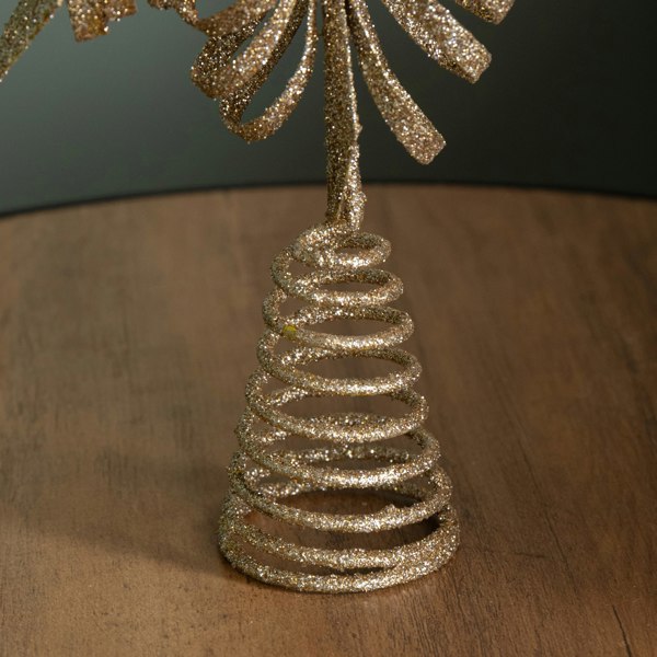Samuel Alexander 29cm Antique Gold Snowflake Christmas Tree Topper