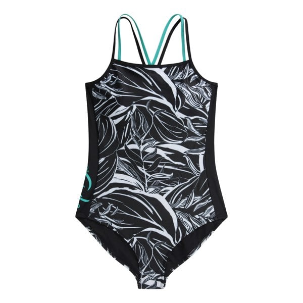 Animal Womens Zora Strappy One Piece Swimsuit - Jet Black