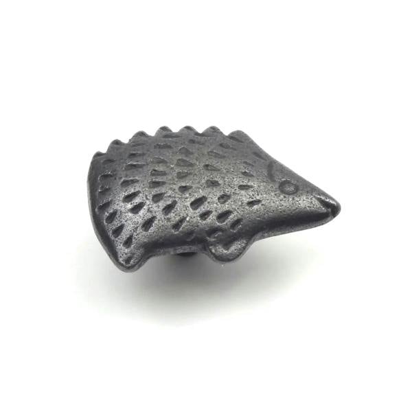 Small Cast Iron Hedgehog Cabinet Knob - Approx 60mm