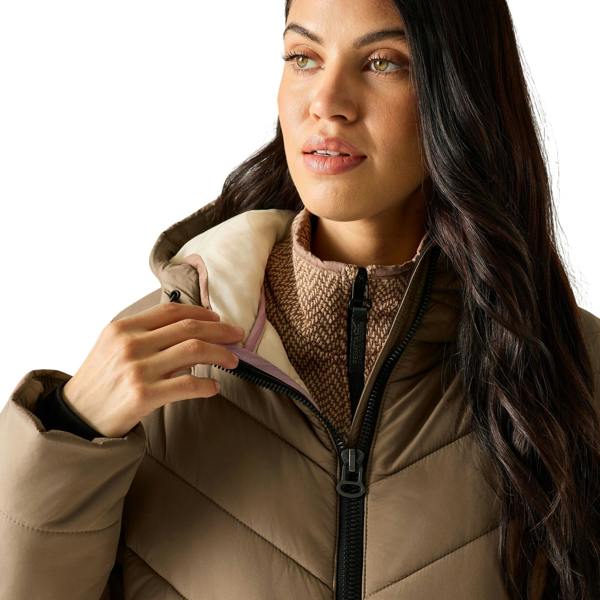 Regatta Womens/Ladies Adela Padded Jacket - Mocha/Light Vanilla - 