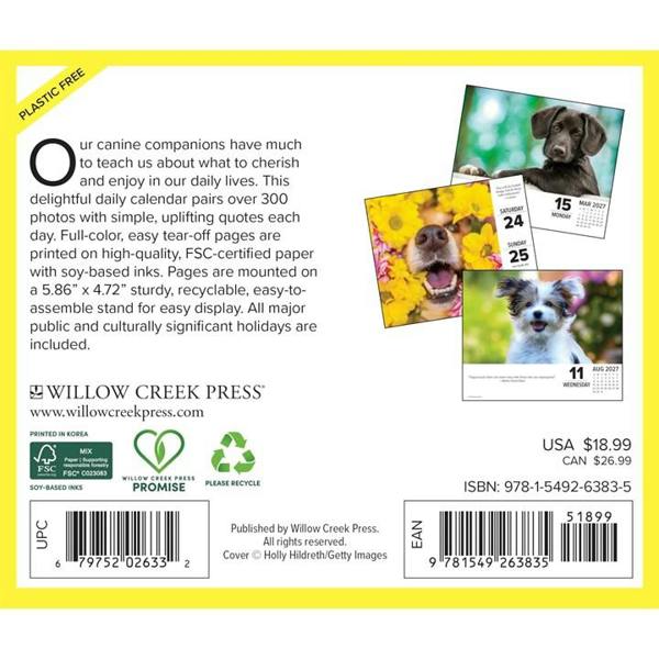 What Dogs Teach Us Desk Calendar 2027, Desk Calendars, Day To View, Dogs, Gift