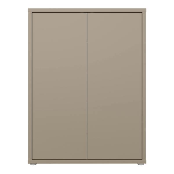 Furniture To Go Alice Springs Shoe Cabinet with 2 Doors Push-to-Open in Taupe
