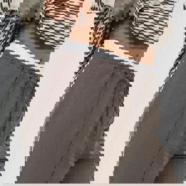 Brave Soul Chocolate Contrast Waistband Tailored Trousers - Chocolate Image 4