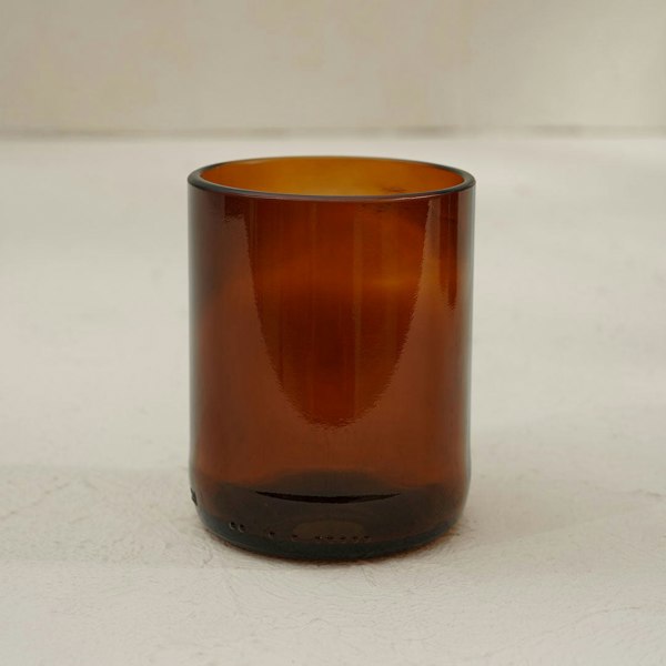Amber recycled glass tumblr eco sustainable drinking glass lifestyle