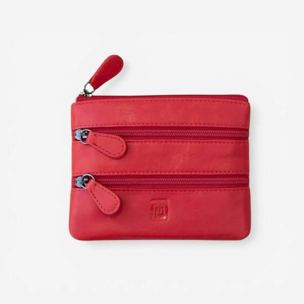 PRIMEHIDE Small 3 Zipper Coin Purse