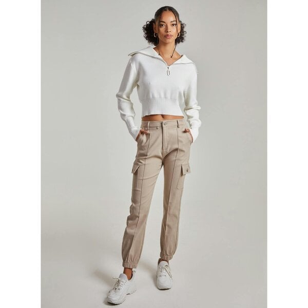 Pink Vanilla Utility Stretch Cargo Trousers