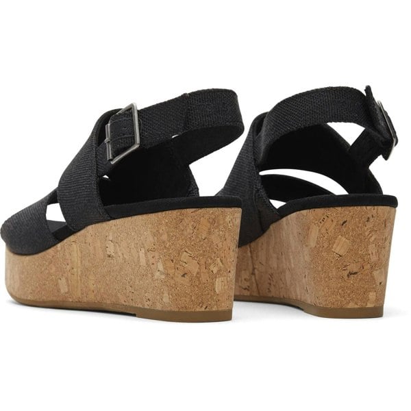 TOMS Claudine Wedge Womens - Black