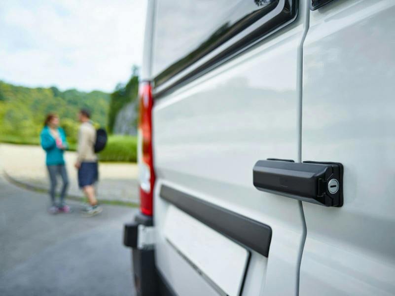 Milenco Van Locks Slide Barn Door High Security Black - Twin Pack