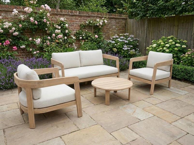 Norfolk Collection Leno Lounge Set in Acacia Wood
