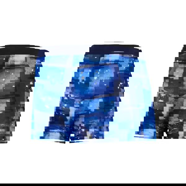 Blue Valmilton Allover Aquashort boxer briefs with navy waistband