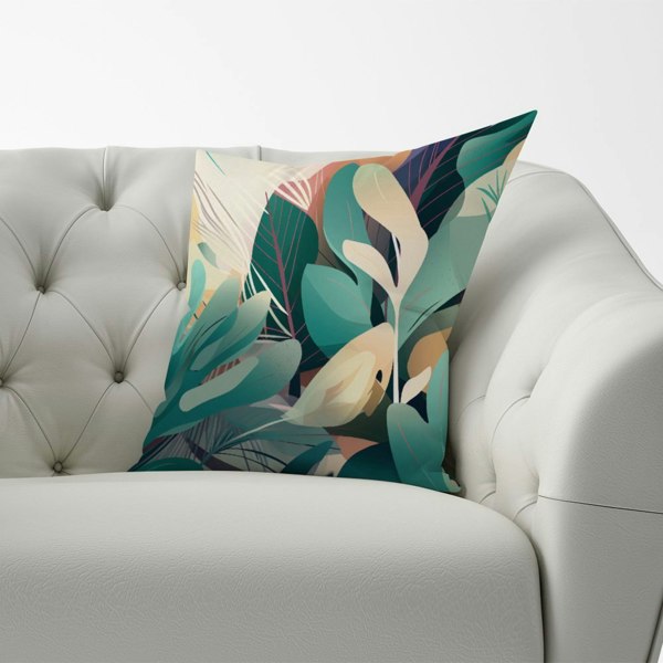 Warren Reed Abstract Tropical Leaves Cushions