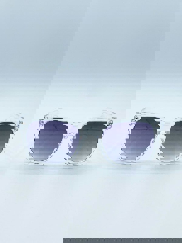 SVNX Clear Wayfarer Sunglasses with Graded Grey Lenses