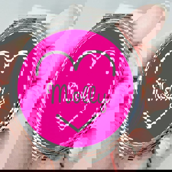 Personalised Memento Company Personalised Pink Name Compact Mirror