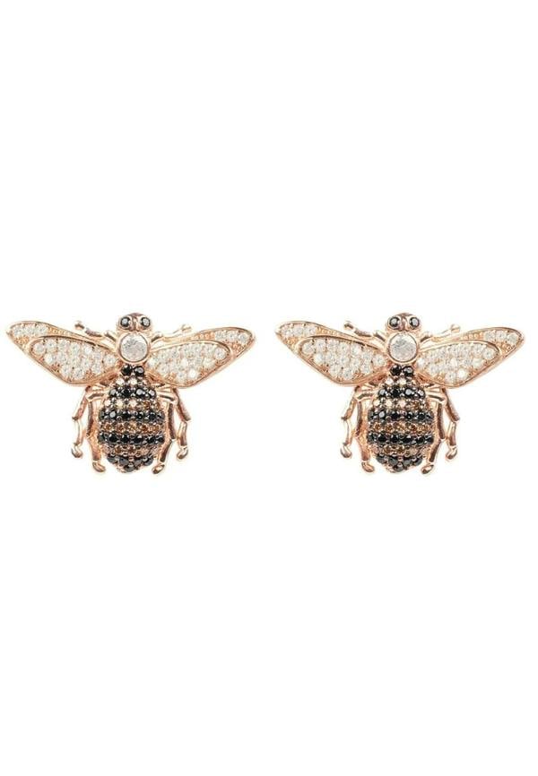 Honey Bee Stud Earrings Rosegold - LATELITA Earrings