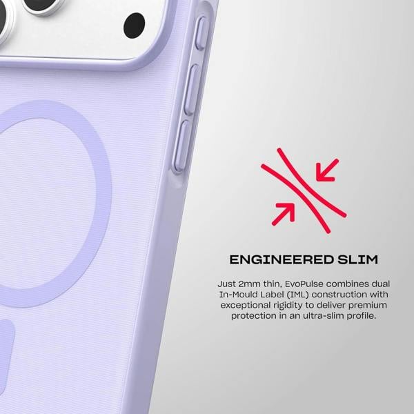 Tech21 Evo Pulse Fauvxen Case with MagSafe for iPhone 17/18 Pro Max 6.9" Lilac - T21-11684